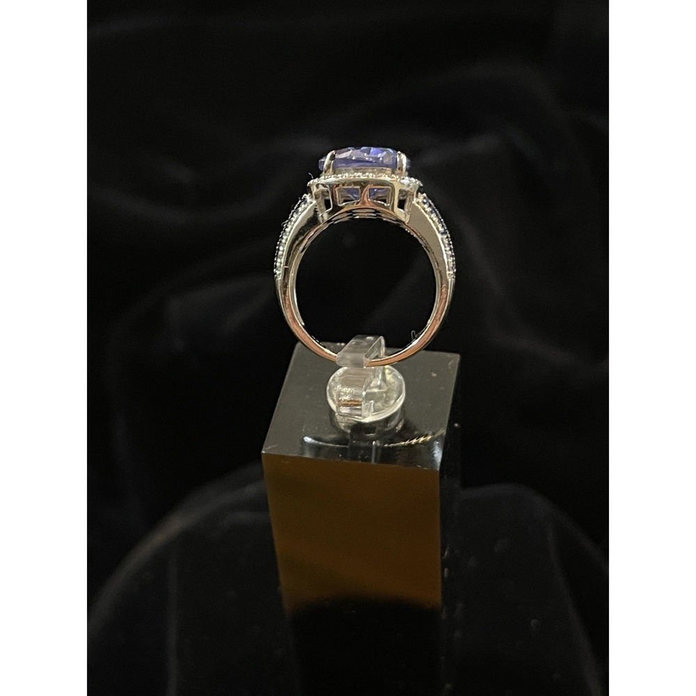 JTV FZN 9.25 Sterling Silver Purple Tanzanite CZ Ring Size 5 - Picture 9 of 11